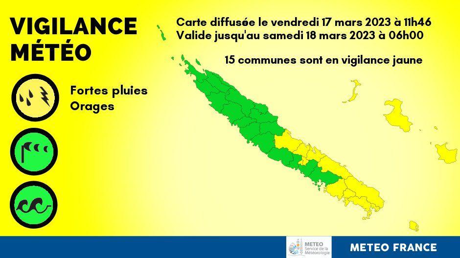 Météo : 15 communes en vigilance jaune