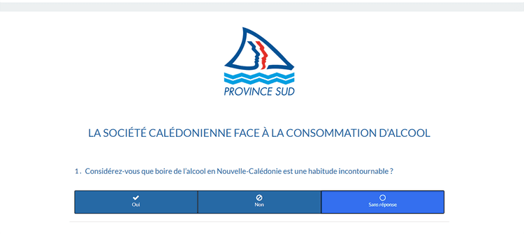 La Province Sud lance une étude en ligne sur l'alcool