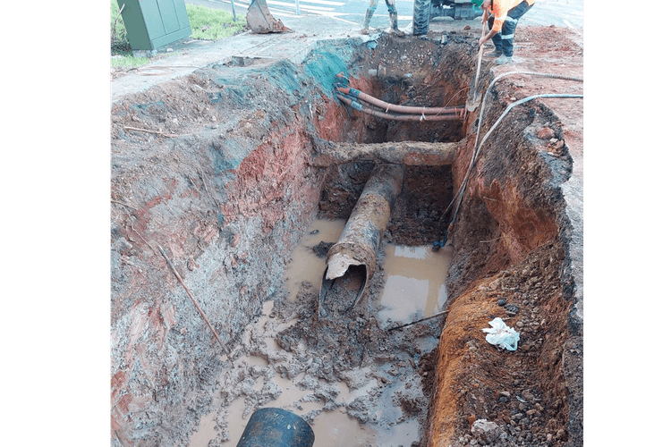 Les travaux avancent après les ruptures de canalisation ce matin à Nouméa