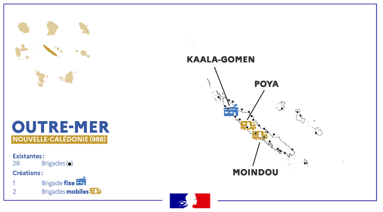 Bientôt trois nouvelles brigades de gendarmerie en Nouvelle Calédonie