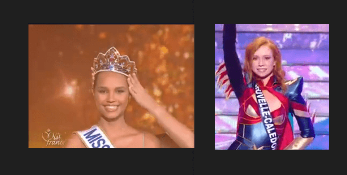 Miss Guadeloupe devient Miss France. Miss Calédonie participait au concours.