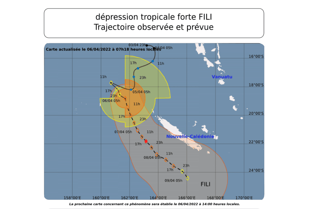 Fili désormais dépression tropicale forte