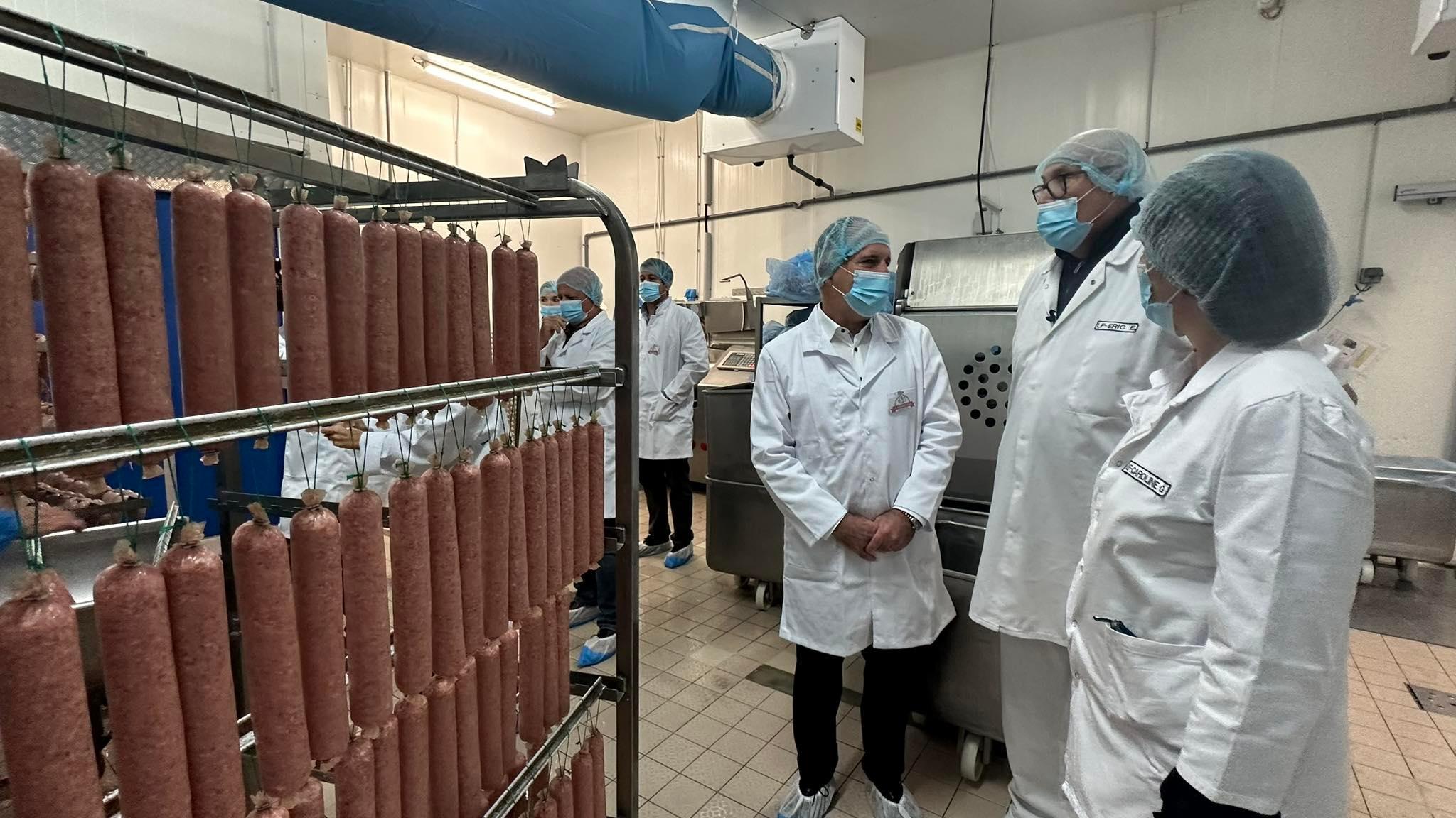 Louis Le Franc en visite chez l'entreprise La Française