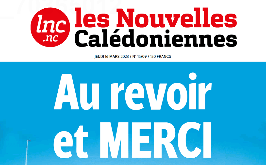 Le dernier numéro des Nouvelles Calédoniennes