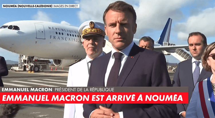 Emmanuel Macron est arrivé à Nouméa