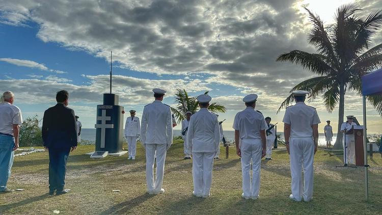 3 commémorations ont eu lieu aujourd'hui à la base navale de Nouméa