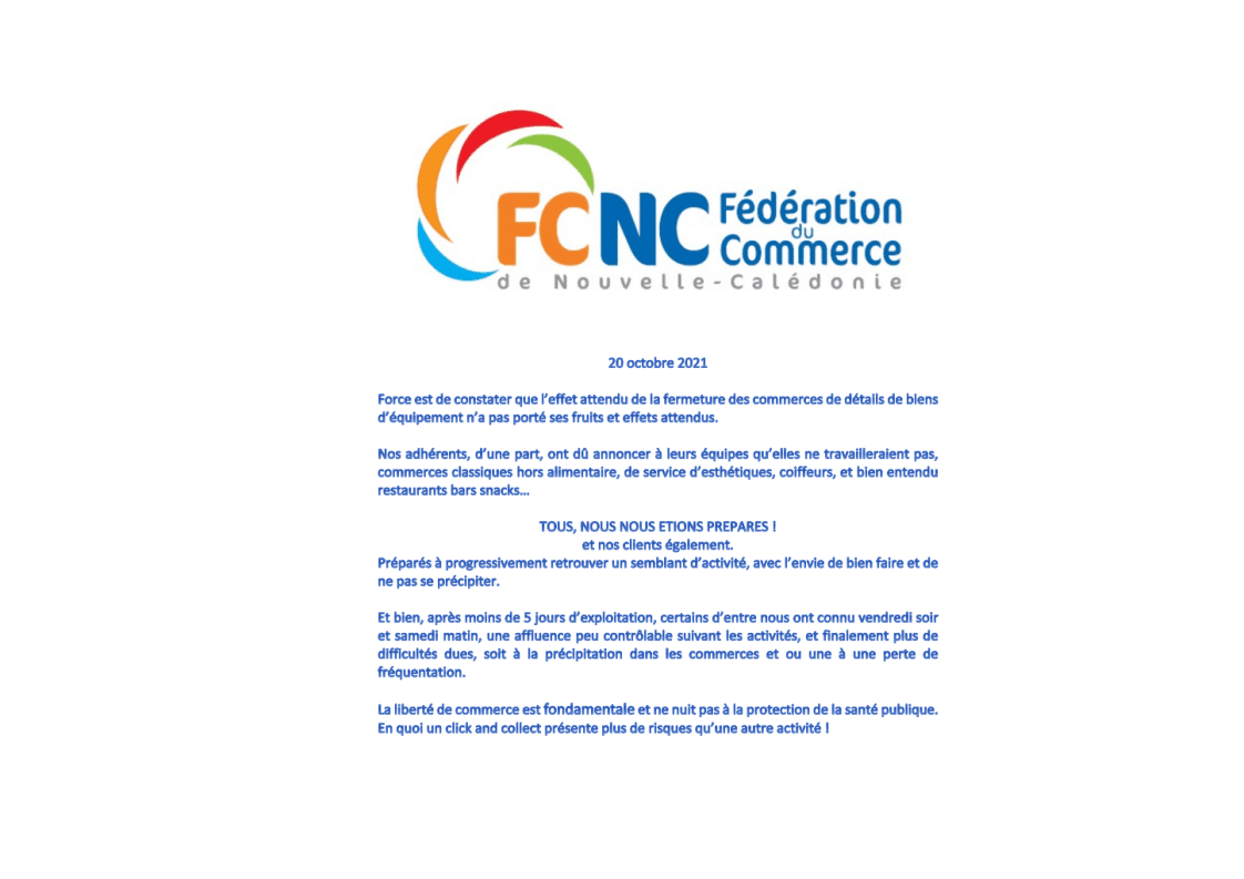 Confinement strict pour les 2 weekends à venir : incompréhension de la FCNC