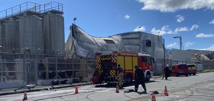 Photo de l'intervention des pompiers à Montravel